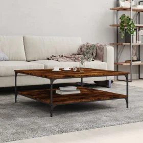 Smoked oak engineered wood coffee table 100x100x40 cm by vidaXL, Coffee table - Ref: Foro24-832845, Price: 89,53 €, Discount: %