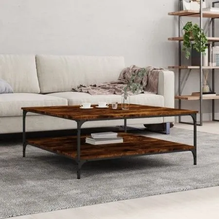 Couchtisch aus geräuchertem Eichenholzwerkstoff, 100 x 100 x 40 cm von vidaXL, Couchtisch - Ref: Foro24-832845, Preis: 89,53 ...