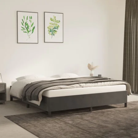 Dark gray velvet bed frame 180x200 cm by vidaXL, Beds and slatted bases - Ref: Foro24-347337, Price: 132,14 €, Discount: %