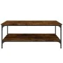 Mesa de centro madera de ingeniería roble ahumado 100x100x40 cm de vidaXL, Mesas de centro - Ref: Foro24-832845, Precio: 89,4...