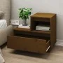 Mesitas de noche 2 uds madera de pino marrón miel 60x34x51 cm de vidaXL, Mesitas de noche - Ref: Foro24-814381, Precio: 78,64...
