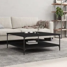Black engineered wood coffee table 100x100x40 cm by vidaXL, Coffee table - Ref: Foro24-832843, Price: 82,17 €, Discount: %
