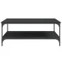Black engineered wood coffee table 100x100x40 cm by vidaXL, Coffee table - Ref: Foro24-832843, Price: 82,17 €, Discount: %