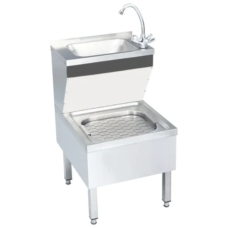 Fregadero lavamanos comercial de pie con grifo acero inoxidable de vidaXL, Fregaderos - Ref: Foro24-51116, Precio: 374,36 €, ...