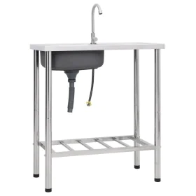 Single bowl camping sink and stainless steel faucet by vidaXL, Sinks - Ref: Foro24-151213, Price: 159,49 €, Discount: %