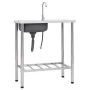 Single bowl camping sink and stainless steel faucet by vidaXL, Sinks - Ref: Foro24-151213, Price: 159,49 €, Discount: %
