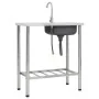 Single bowl camping sink and stainless steel faucet by vidaXL, Sinks - Ref: Foro24-151213, Price: 159,49 €, Discount: %