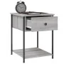 Nachttisch aus grauem Sonoma-Engineered-Holz 44x45x58 cm von vidaXL, Nachttische - Ref: Foro24-825849, Preis: 41,39 €, Rabatt: %
