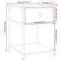 Nachttisch aus grauem Sonoma-Engineered-Holz 44x45x58 cm von vidaXL, Nachttische - Ref: Foro24-825849, Preis: 41,39 €, Rabatt: %