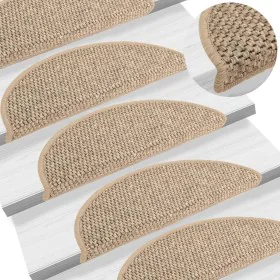Self-adhesive sisal stair mat 15 pcs beige 56x17x3 cm by vidaXL, Stair mats - Ref: Foro24-326866, Price: 70,06 €, Discount: %