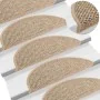 Self-adhesive sisal stair mat 15 pcs beige 56x17x3 cm by vidaXL, Stair mats - Ref: Foro24-326866, Price: 70,06 €, Discount: %