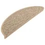 Self-adhesive sisal stair mat 15 pcs beige 56x17x3 cm by vidaXL, Stair mats - Ref: Foro24-326866, Price: 70,06 €, Discount: %