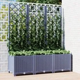 Pflanzgefäß mit Gitter PP dunkelgrau 120x40x136 cm von vidaXL, Töpfe und Pflanzgefäße - Ref: Foro24-318253, Preis: 97,31 €, R...