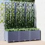 Planter with trellis PP dark gray 120x40x136 cm by vidaXL, Pots and planters - Ref: Foro24-318253, Price: 97,31 €, Discount: %