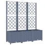 Jardinera con enrejado PP gris oscuro 120x40x136 cm de vidaXL, Maceteros y jardineras - Ref: Foro24-318253, Precio: 97,31 €, ...
