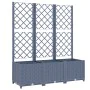 Planter with trellis PP dark gray 120x40x136 cm by vidaXL, Pots and planters - Ref: Foro24-318253, Price: 97,31 €, Discount: %