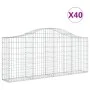 Gabion baskets 40 pcs arch shape iron 200x30x80/100 cm by vidaXL, Pots and planters - Ref: Foro24-3145427, Price: 2,00 €, Dis...