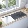 Handgefertigte Küchenspüle aus Edelstahl von vidaXL, Sinkt - Ref: Foro24-51526, Preis: 311,87 €, Rabatt: %