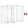 Gabionenkörbe 10 Stück Bogenform Eisen 200x50x140/160 cm von vidaXL, Töpfe und Pflanzgefäße - Ref: Foro24-3145690, Preis: 1,0...
