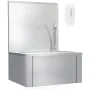 Stainless steel sink with faucet and soap dispenser by vidaXL, Sinks - Ref: Foro24-51114, Price: 222,58 €, Discount: %