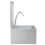 Fregadero lavamanos con grifo y dispensador de jabón acero inox de vidaXL, Fregaderos - Ref: Foro24-51114, Precio: 222,14 €, ...