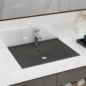 Luxury sink with dark gray ceramic faucet 60x46 cm by vidaXL, Sinks - Ref: Foro24-147027, Price: 75,23 €, Discount: %