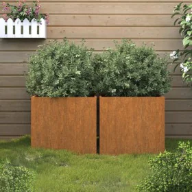 Planters 2 units Corten steel 32x30x29 cm by vidaXL, Pots and planters - Ref: Foro24-821548, Price: 53,62 €, Discount: %