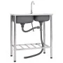 Double bowl camping sink and stainless steel faucet by vidaXL, Sinks - Ref: Foro24-151211, Price: 177,98 €, Discount: %