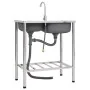 Double bowl camping sink and stainless steel faucet by vidaXL, Sinks - Ref: Foro24-151211, Price: 177,98 €, Discount: %