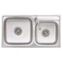 Double bowl camping sink and stainless steel faucet by vidaXL, Sinks - Ref: Foro24-151211, Price: 177,98 €, Discount: %
