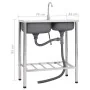 Double bowl camping sink and stainless steel faucet by vidaXL, Sinks - Ref: Foro24-151211, Price: 177,98 €, Discount: %