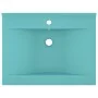 Lavabo de lujo con grifo cerámica 60x46 cm verde claro by vidaXL, Sinks - Ref: Foro24-147024, Price: 113,09 €, Discount: %