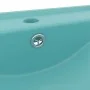 Lavabo de lujo con grifo cerámica 60x46 cm verde claro by vidaXL, Sinks - Ref: Foro24-147024, Price: 113,09 €, Discount: %