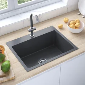 Handgefertigtes Waschbecken aus schwarzem Edelstahl von vidaXL, Sinkt - Ref: Foro24-51511, Preis: 105,90 €, Rabatt: %