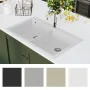 Fregadero encastrable de granito blanco crema de dos cubetas de vidaXL, Fregaderos - Ref: Foro24-141677, Precio: 388,28 €, De...