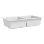 Einbauspüle aus cremeweißem Granit mit zwei Becken von vidaXL, Sinkt - Ref: Foro24-141677, Preis: 365,25 €, Rabatt: %