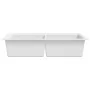 Built-in two-bowl cream white granite sink by vidaXL, Sinks - Ref: Foro24-141677, Price: 365,25 €, Discount: %