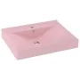 Luxury sink with ceramic faucet 60x46 cm matte pink by vidaXL, Sinks - Ref: Foro24-147021, Price: 100,95 €, Discount: %