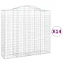 Gabion baskets 14 pcs arch shape iron 200x50x180/200 cm by vidaXL, Pots and planters - Ref: Foro24-3145736, Price: 1,00 €, Di...