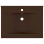 Lavabo de lujo agujero de grifo cerámica marrón oscuro 60x46 cm de vidaXL, Lavabos - Ref: Foro24-147028, Precio: 78,88 €, Des...