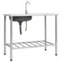 Single bowl camping sink and stainless steel faucet by vidaXL, Sinks - Ref: Foro24-151214, Price: 206,50 €, Discount: %