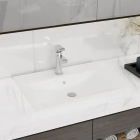 Luxury washbasin with ceramic faucet 60x46 cm matte white by vidaXL, Sinks - Ref: Foro24-147020, Price: 92,55 €, Discount: %