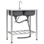 Double sink camping and stainless steel faucet by vidaXL, Sinks - Ref: Foro24-151212, Price: 206,74 €, Discount: %