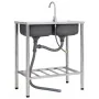 Double sink camping and stainless steel faucet by vidaXL, Sinks - Ref: Foro24-151212, Price: 206,74 €, Discount: %
