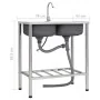 Double sink camping and stainless steel faucet by vidaXL, Sinks - Ref: Foro24-151212, Price: 206,74 €, Discount: %