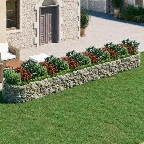 Gabion flowerbed made of galvanized iron, 600x100x50 cm by vidaXL, Pots and planters - Ref: Foro24-152044, Price: 104,12 €, D...