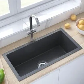 Handgefertigtes Waschbecken aus schwarzem Edelstahl von vidaXL, Sinkt - Ref: Foro24-51505, Preis: 109,92 €, Rabatt: %