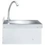 Stainless steel sink with faucet and soap dispenser by vidaXL, Sinks - Ref: Foro24-51113, Price: 188,46 €, Discount: %