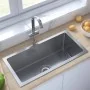 Handgefertigte Küchenspüle aus Edelstahl von vidaXL, Sinkt - Ref: Foro24-51504, Preis: 103,81 €, Rabatt: %