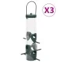 Comederos para pájaros 3 uds verde oscuro 17x17x32 cm de vidaXL, Comederos para pájaros - Ref: Foro24-364828, Precio: 26,75 €...